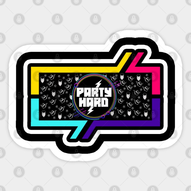 Party Hard Sticker by GLStyleDesigns